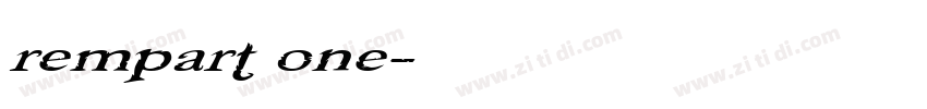 rempart one字体转换